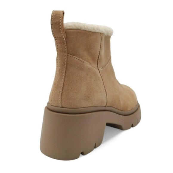 Steve Madden Women's Size 8 Sand Hatcher Sherpa Lined Block Heel Ankle Booties - Picture 10 of 12